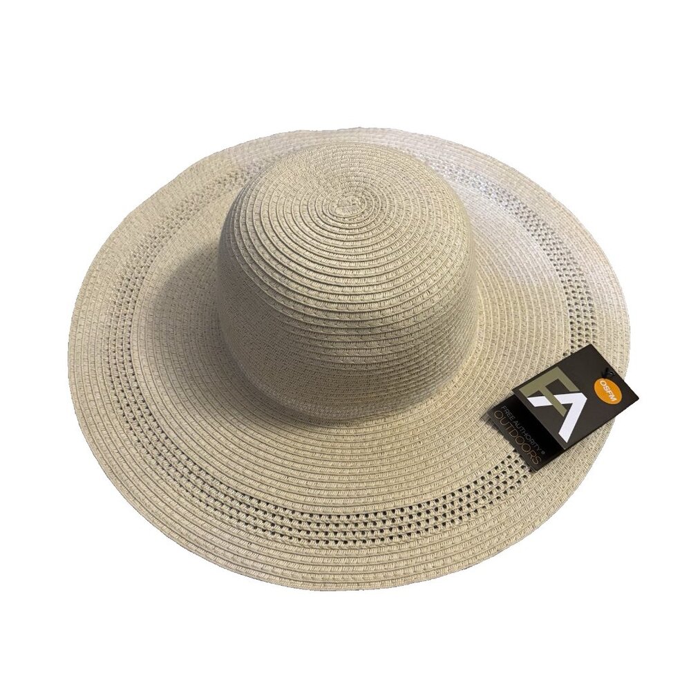 Free Authority Outdoor Woven Sun Beach Hat UPF 50+ Floppy - Picture 7 of 7